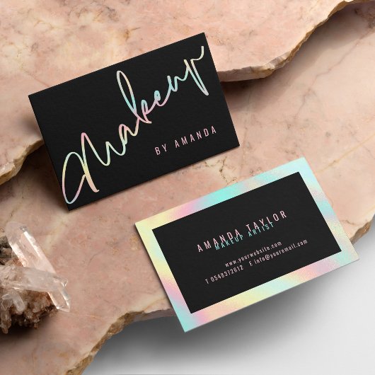 Professionele Moderne Zwarte Make-up Artiest Visitekaartje