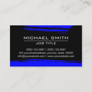 Professionele, moderne zwarte penseelstreek visitekaartje