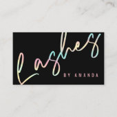 Professionele moderne zwarte wimpers visitekaartje (Voorkant)