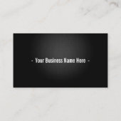 Professionele, moderne zwarte zilver-metallische Q Visitekaartje (Achterkant)