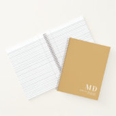 Professionele Monogram Beginletters Beige Notitieboek (Binnen)