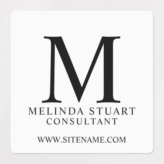Professionele monogram en naam labels (Design 1)