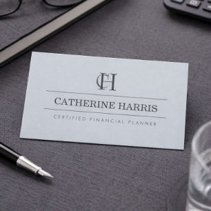 Professionele Monogram Financiële Adviseur Leistee Visitekaartje