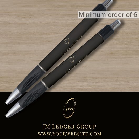 Professionele Monogram Zwart Pen