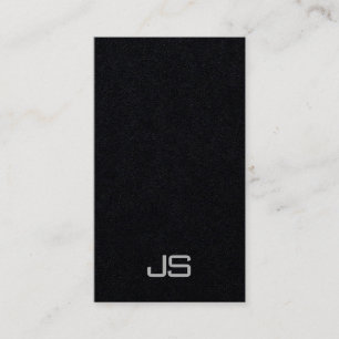 Professionele Monogrammed Verticaal Premium Zwart Visitekaartje