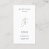 Professionele monogrammen Sjabloon Elegant Modern Visitekaartje (Achterkant)