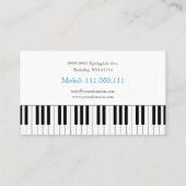 Professionele muziekdocent | Piano Keys Visitekaartje (Achterkant)