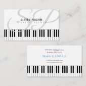 Professionele muziekdocent | Piano Keys Visitekaartje (Voorkant / Achterkant)