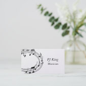 Professionele muzikant visitekaartje (Staand voorkant)