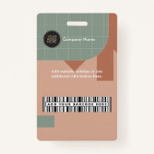 Professionele  Naam & Barcode Personeel Badge (Achterkant)