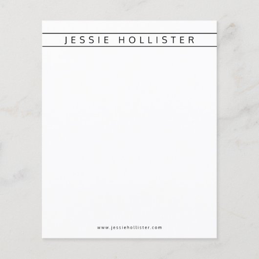 Professionele naam en informatie (Voorkant)