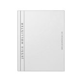 Professionele naam en informatie notitieblok (Gedraaid)