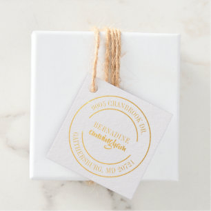 Professionele naam Modern retouradres Aangepast Bedankjes Labels