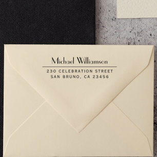 Professionele Naam & Terugkeeradres Gepersonalisee Zelfinktende Stempel