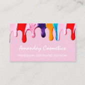 Professionele Nail Artist Technicus Ocean Roze Visitekaartje (Voorkant)