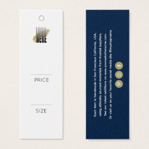 Professionele Navy Blauwe Kleding Logo Prijskaartj Mini Visitekaartjes