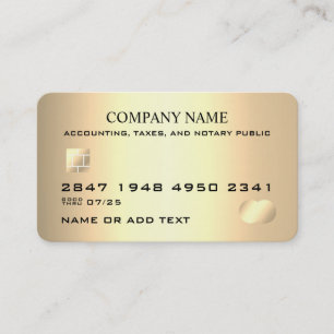 Professionele nep gouden creditcard visitekaart visitekaartje