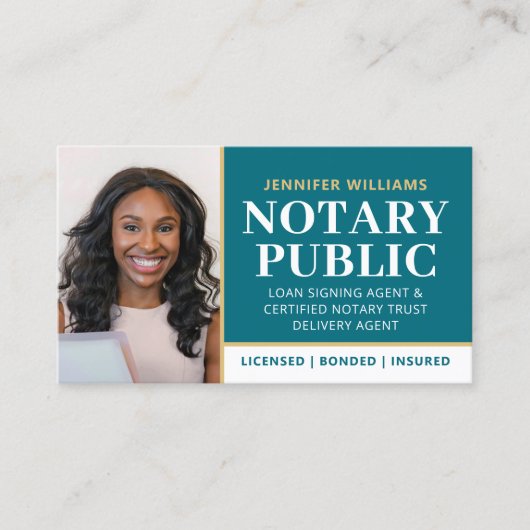 Professionele notaris openbare foto QR-code Blauwg Visitekaartje (Voorkant)