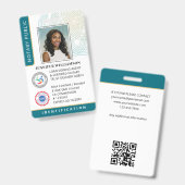 Professionele Notaris Openbare Foto QR Code ID Bla Badge (Voor- en achterkant)