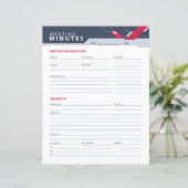 Professionele notulen van vergaderingen Sjabloon (Staand voorkant)