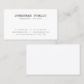 Professionele,  ontwerpminimalistisch visitekaartje (Voorkant / Achterkant)