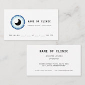 Professionele Optometrie Blue Iris Afspraak Afsprakenkaartje (Voorkant / Achterkant)