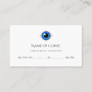 Professionele Optometrist Blue Iris Eye Afspraak Afsprakenkaartje