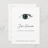 Professionele Optometrist Groene Hart Oog Herinner Briefkaart (Voorkant / Achterkant)