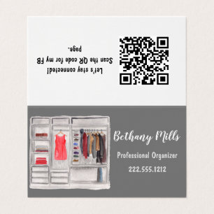 Professionele Organisator Aangepaste QR-codestijl Visitekaartjes
