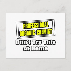 Professionele organische chemicus...grap briefkaart