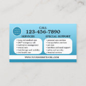 Professionele Ouderenzorg Foto Visitekaartje (Achterkant)