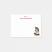 Professionele overdenker, elegant, Roze Gepersonal Post-it® Notes (Voorkant)