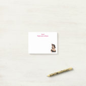Professionele overdenker, elegant, Roze Gepersonal Post-it® Notes (Op bureau)