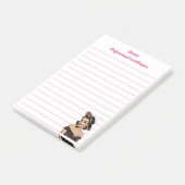 Professionele overdenker, elegant, Roze Gepersonal Post-it® Notes (Schuin)