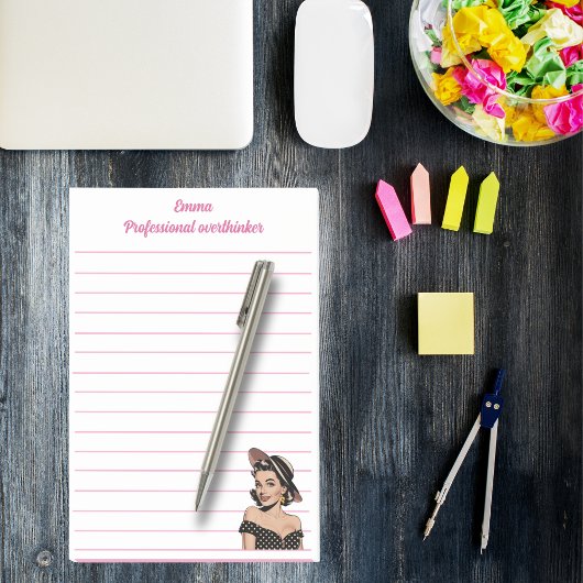 Professionele overdenker, elegant, Roze Gepersonal Post-it® Notes