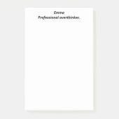 Professionele overdenker, grappig, geestig, op maa post-it® notes (Voorkant)