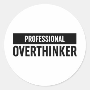 Professionele overdenker ronde sticker