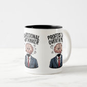 Professionele overdenker" tweekleurige koffiemok (Voorkant rechts)