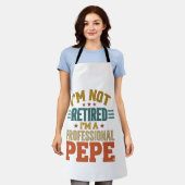 Professionele Pepe-pensionering Vintage typografie Schort (Gedragen)
