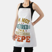 Professionele Pepe-pensionering Vintage typografie Schort (Insitu)