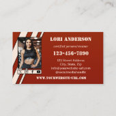 Professionele Personal Trainer Fitness Instructor Visitekaartje (Achterkant)