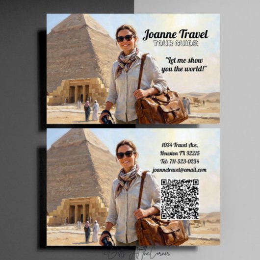 Professionele Persoonlijke Reisgids Piramide Visitekaartje