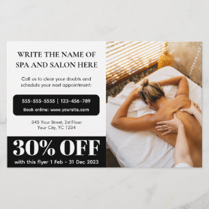 Professionele Photo Massage Therapeut Korting Flyer