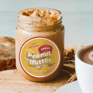 Professionele pindakaas verpakking merk Logo Ronde Sticker