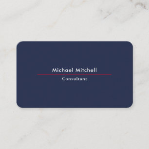 Professionele Plain Elegant Blauw Modern Minimalis Visitekaartje