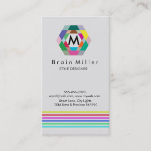 Professionele Plain Elegant Modern Eenvoudig Hexag Visitekaartje