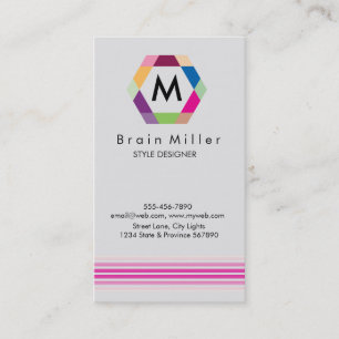 Professionele Plain Elegant Modern Eenvoudig Hexag Visitekaartje