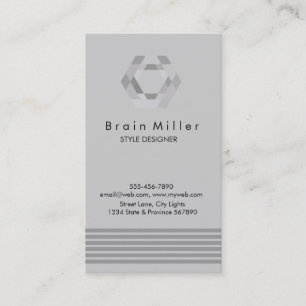 Professionele Plain Elegant Modern Eenvoudig Hexag Visitekaartje