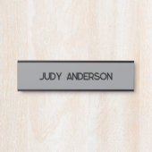 Professionele Plain Modern Elegant Grijs Deurbordje (Voorkant)