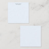 Professionele Plain Modern Minimalist Alice Blue Notitiekaartje (Voorkant / Achterkant)